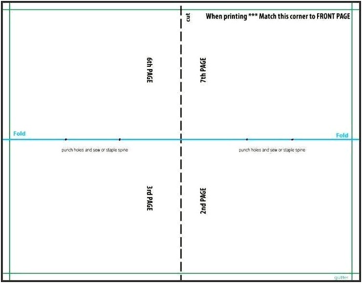 Quarter Folded Card Template For Word