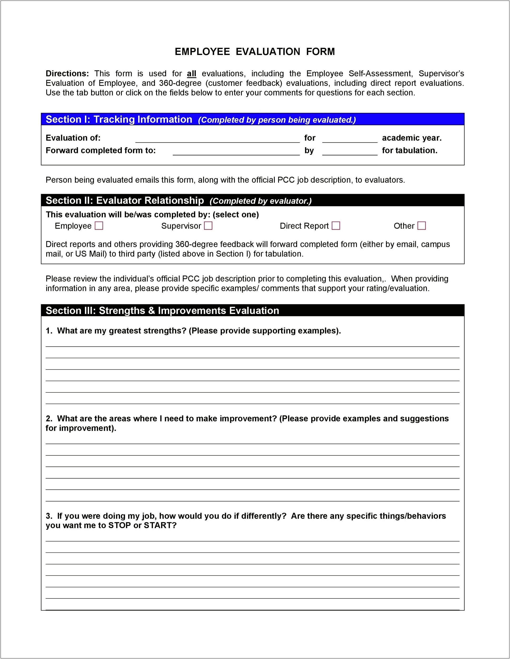 Re Evaluation For Employee Review Hr Letter Templates