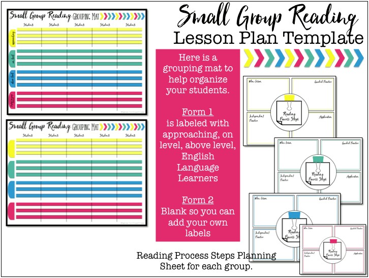 Reading Small Group Lesson Plan Template