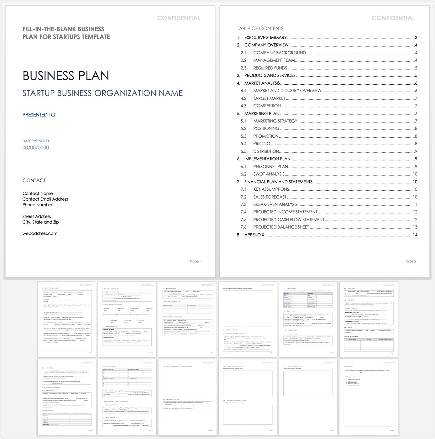 Real Estate Business Plan Template Fill In Blanks