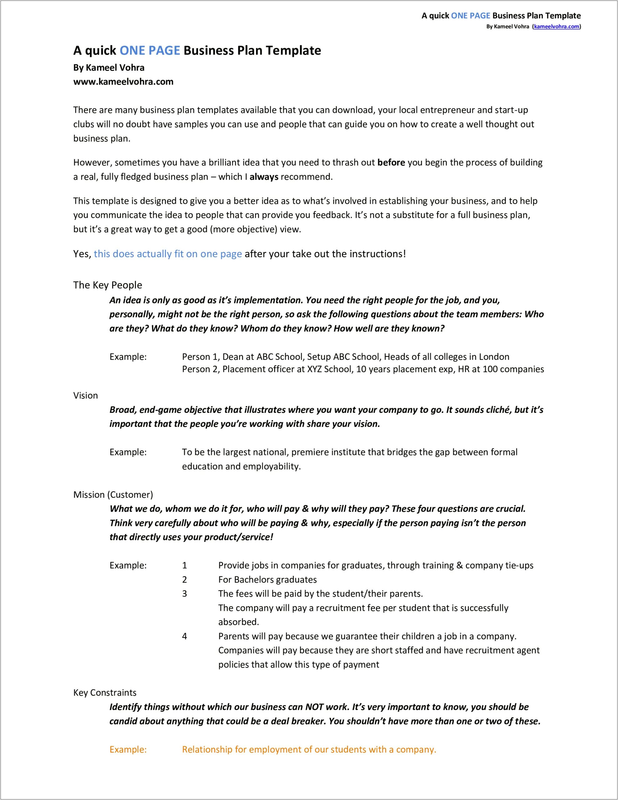 Real Estate Management Business Plan Template