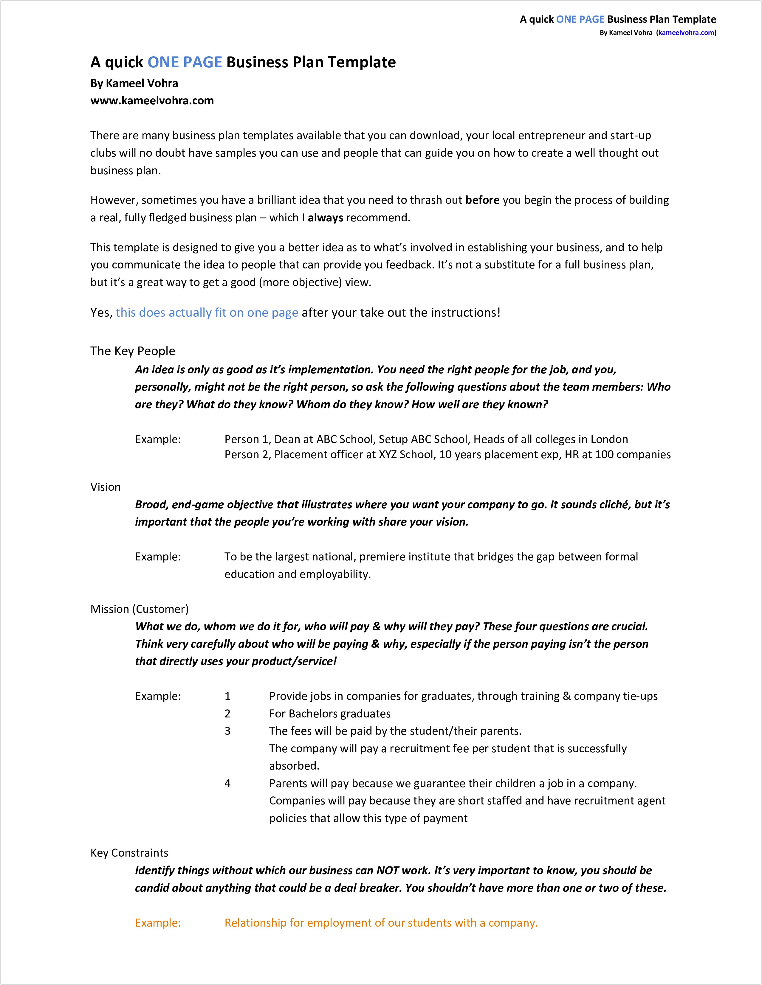 Real Estate Management Business Plan Template