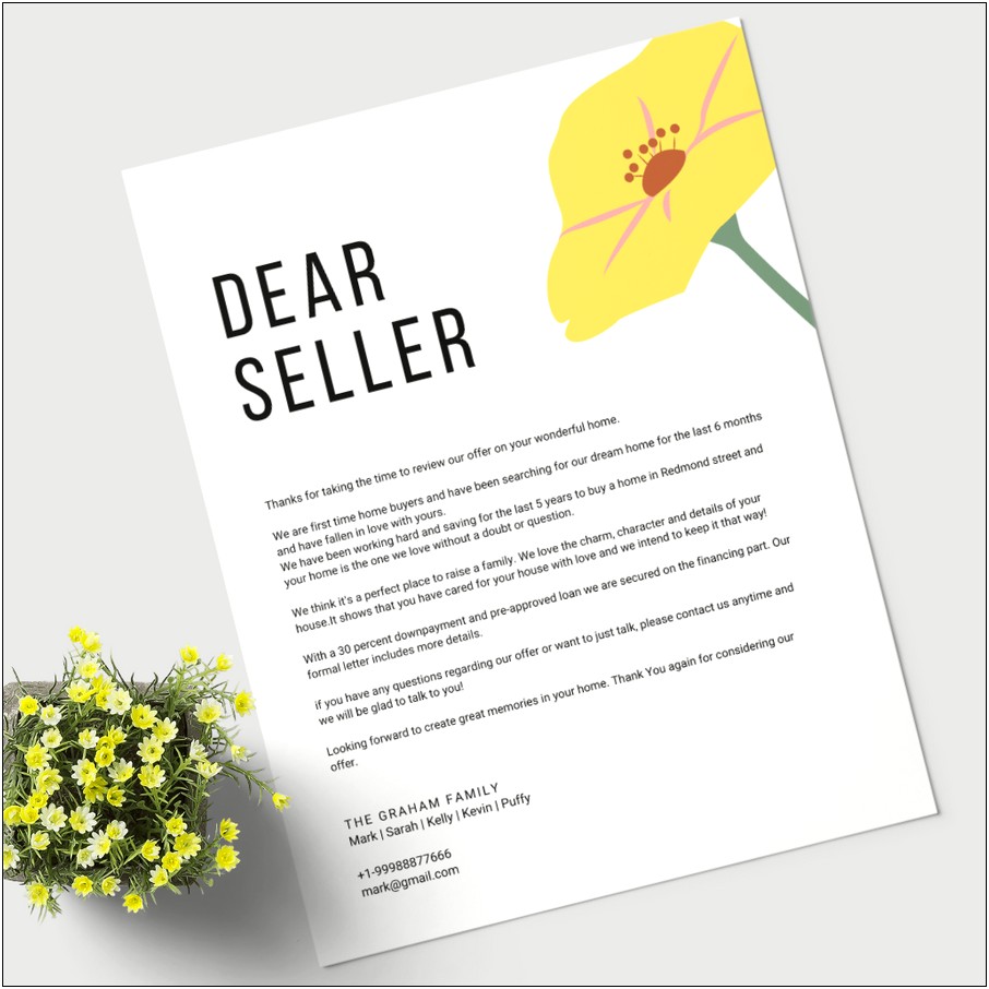 Real Estate Purchase Offer Letter Templates