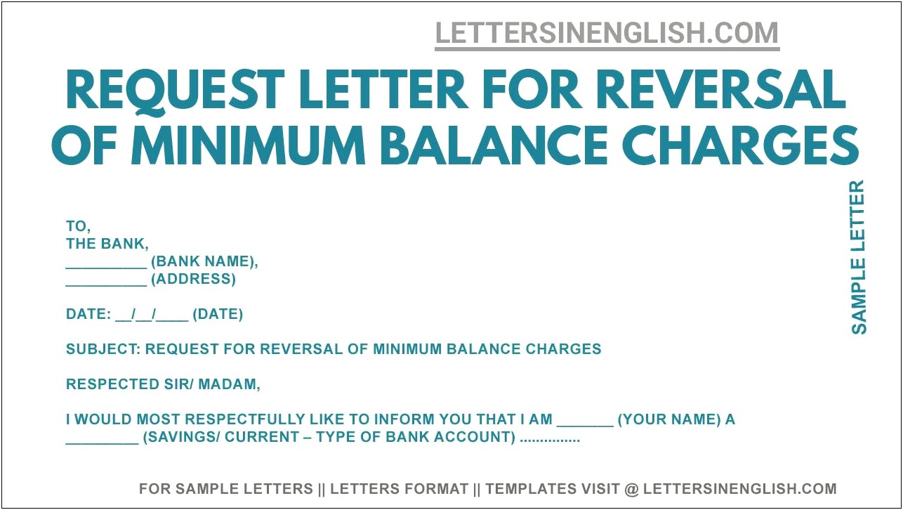 Reclaim Bank Charges Financial Hardship Template Letter