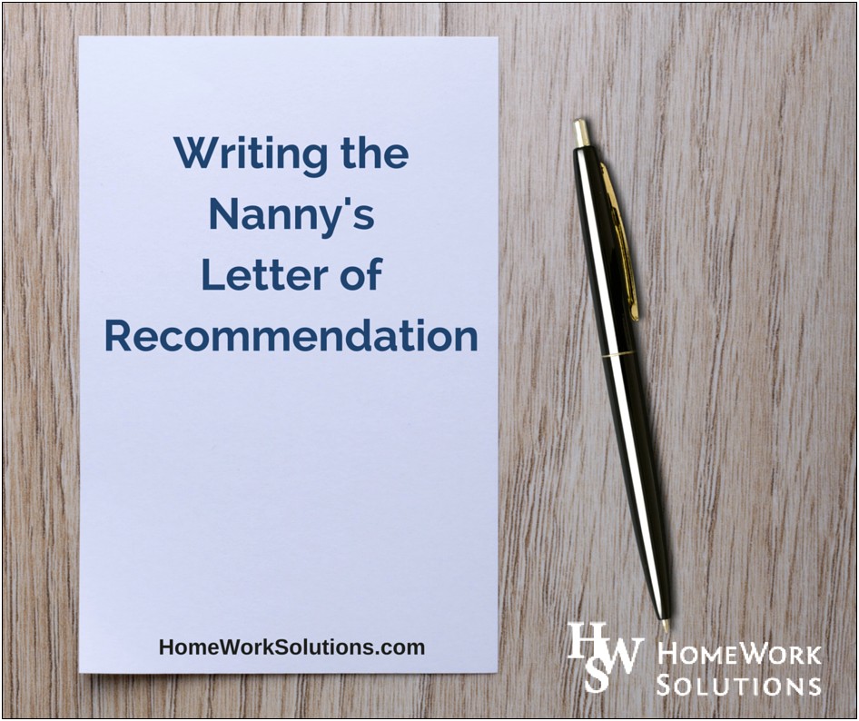 Recommendation Letter For Domestic Worker Template