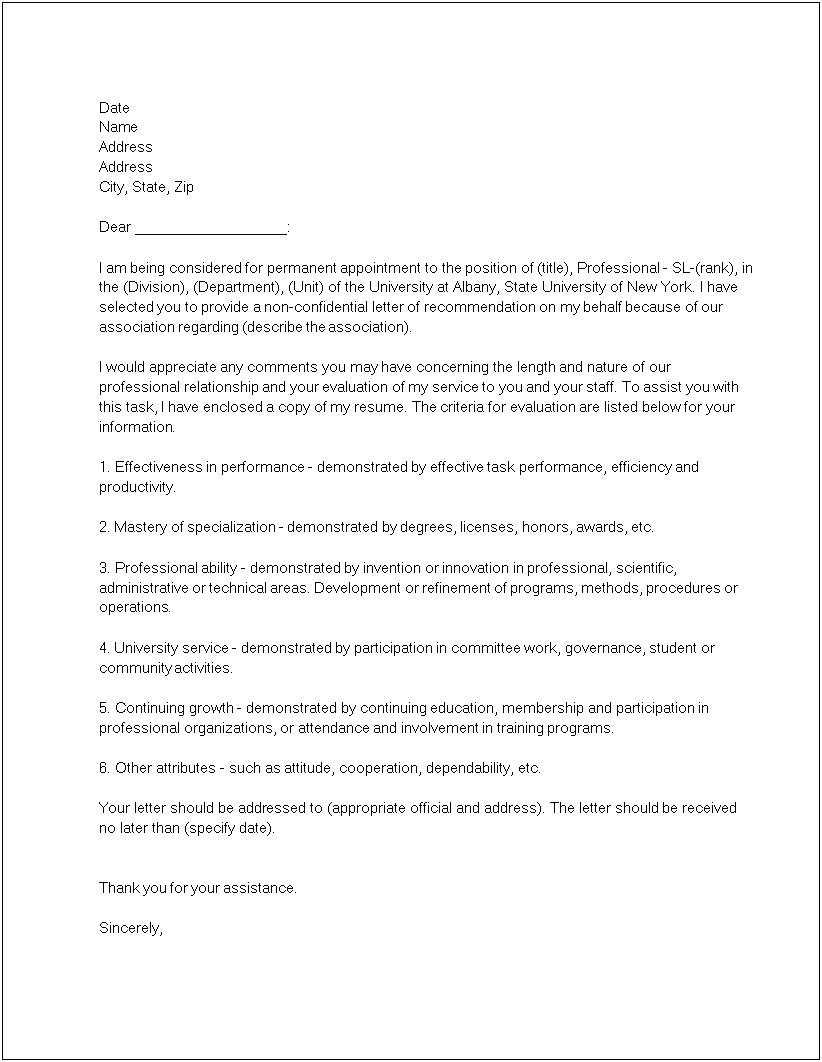 Recommendation Letter For Homeowners Association Template