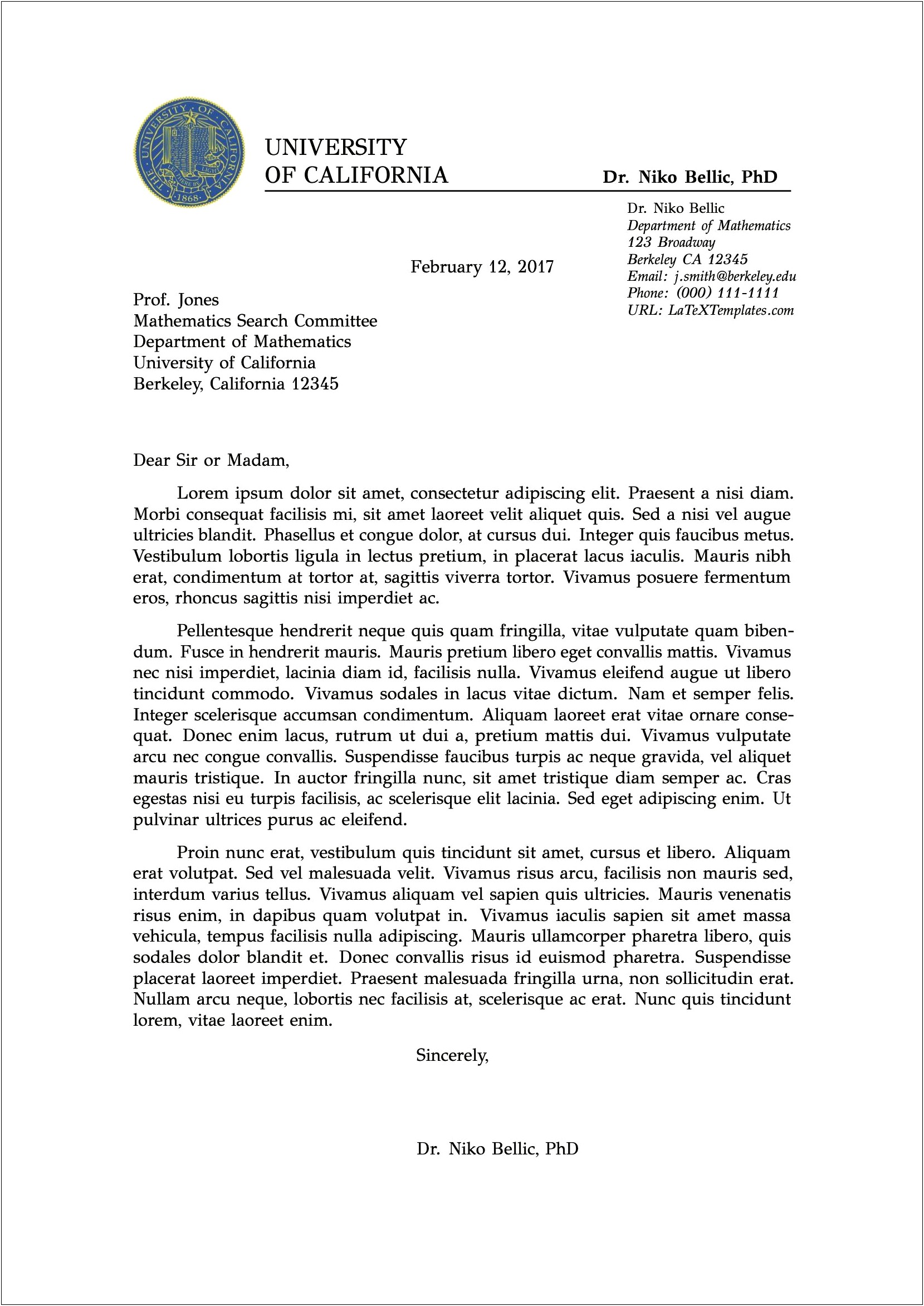 Recommendation Letter Template For A License