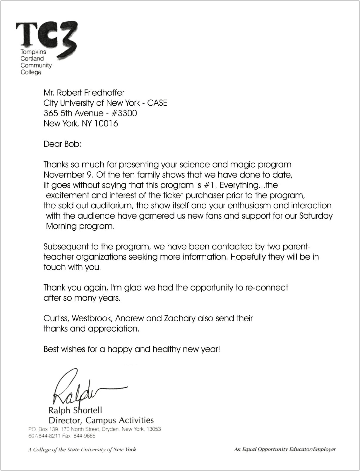 Recommendation Letter Template For College Admission From Employer