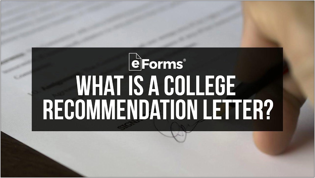 Recommendation Letter Template For College Program