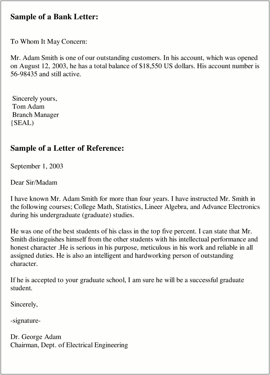 Recommendation Letter Template For Coworker For College