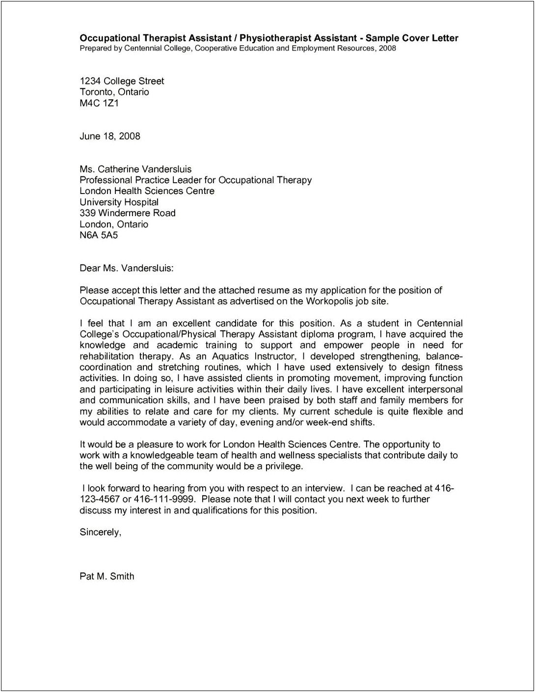 Recommendation Letter Template For Physical Therapist