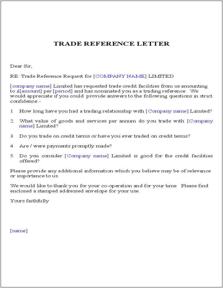 Reference Letter Template From Employer Uk