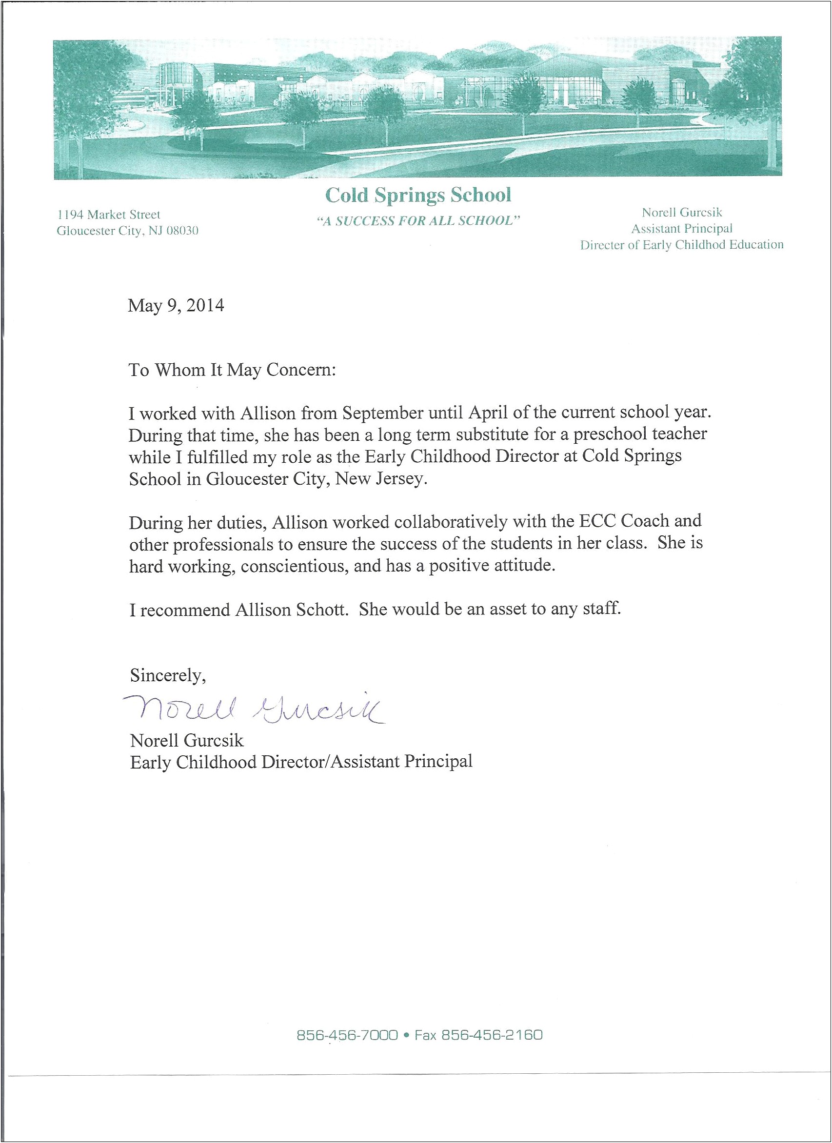 Reference Letter Templates For Daycare Employee