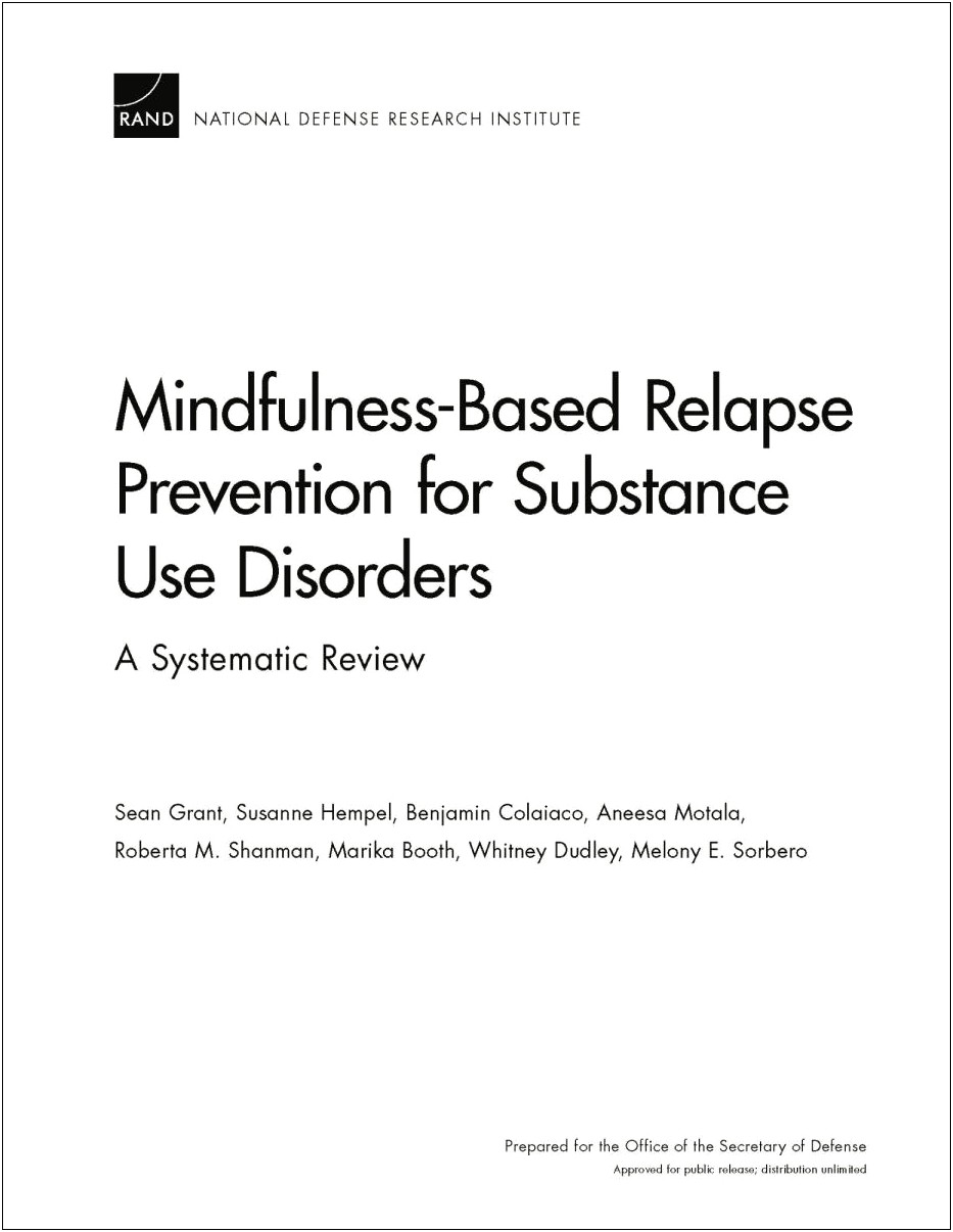 Relapse Prevention Plan Substance Abuse Template