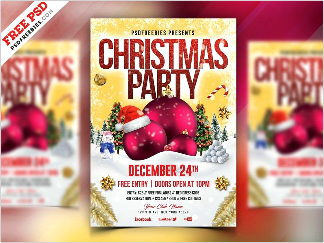 Religious Christmas Party Flyer In Word Template