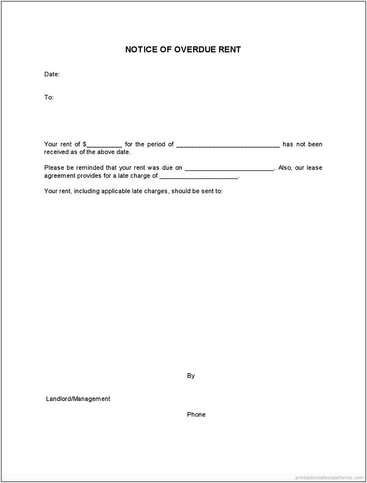 Rent Arrears Letter Template Free Nsw