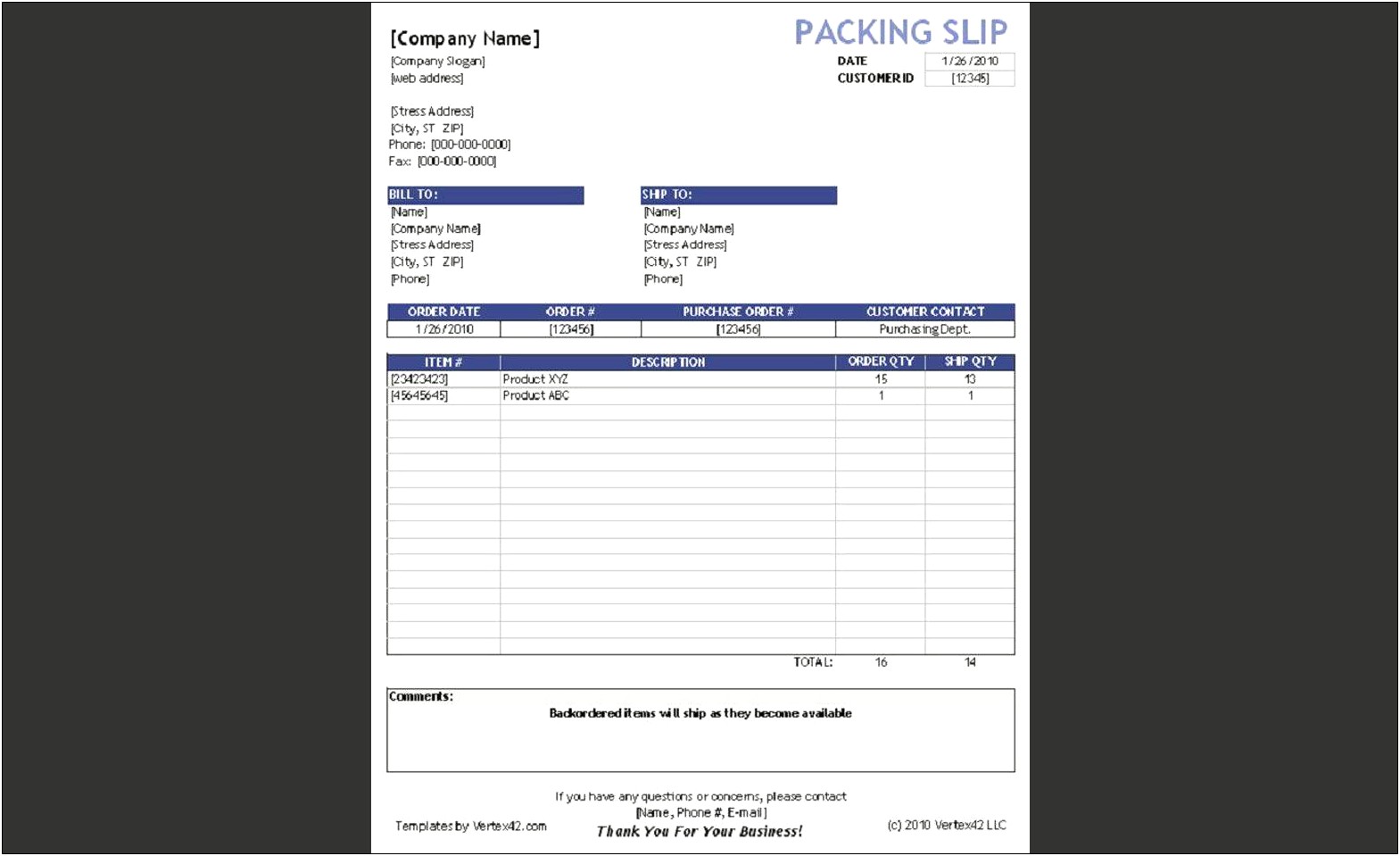 Rent Receipts Template For Word 2010