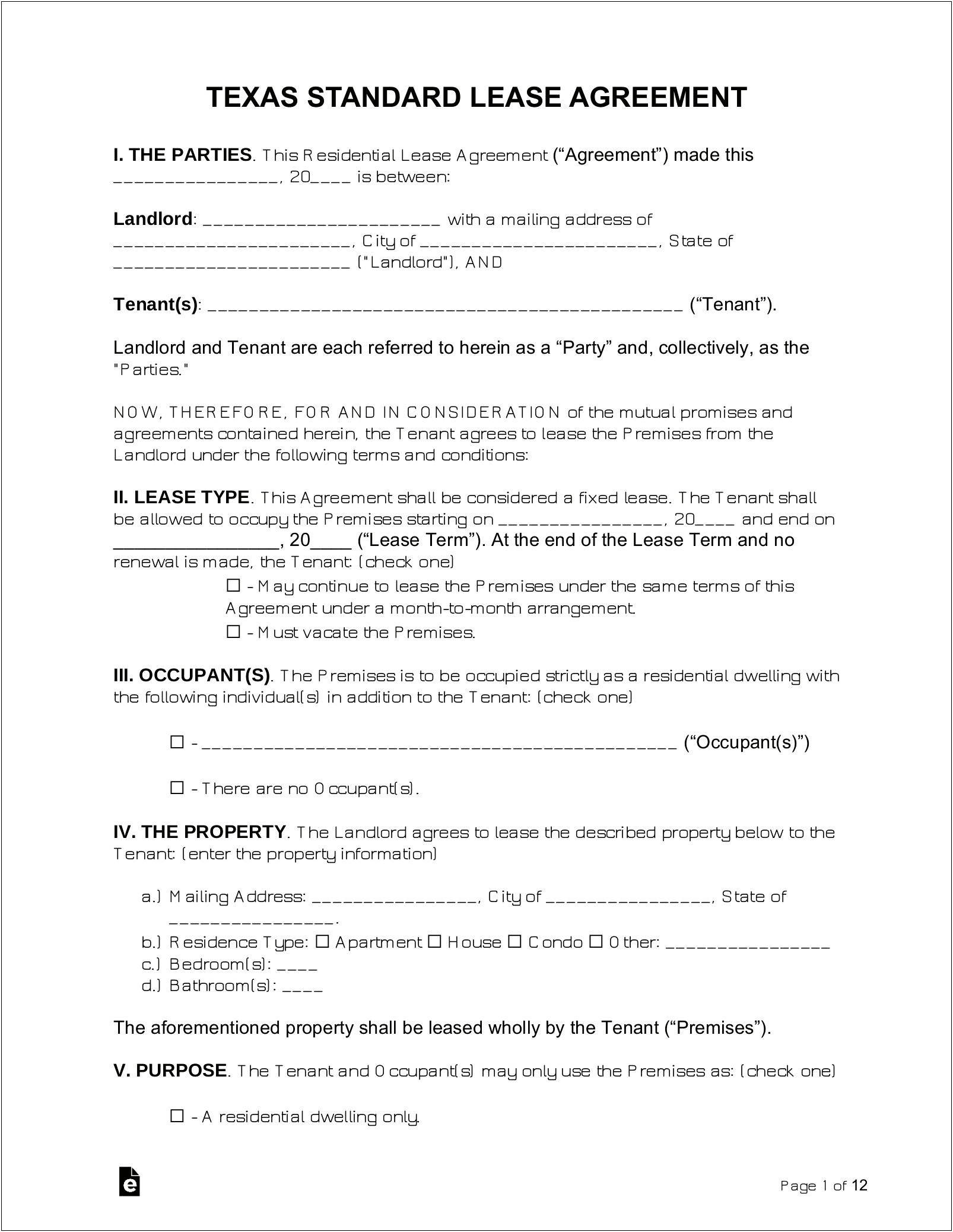 Rental House Application Template Ms Word