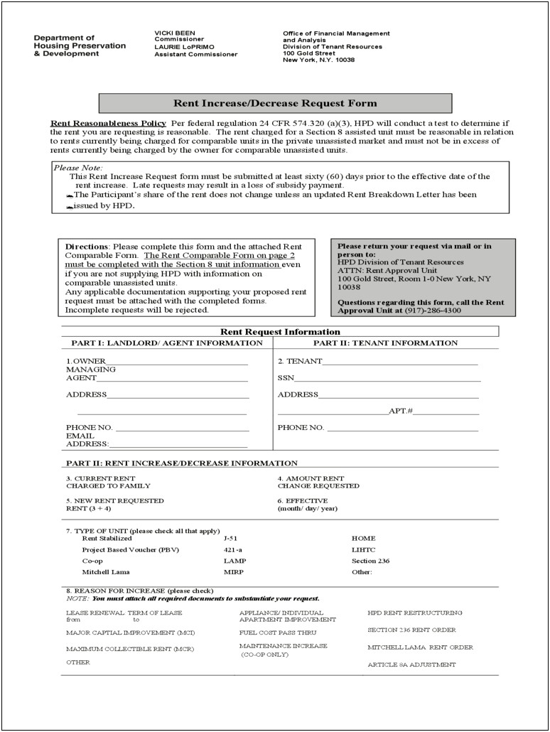 Rental Lease Agreement Ny Template Word