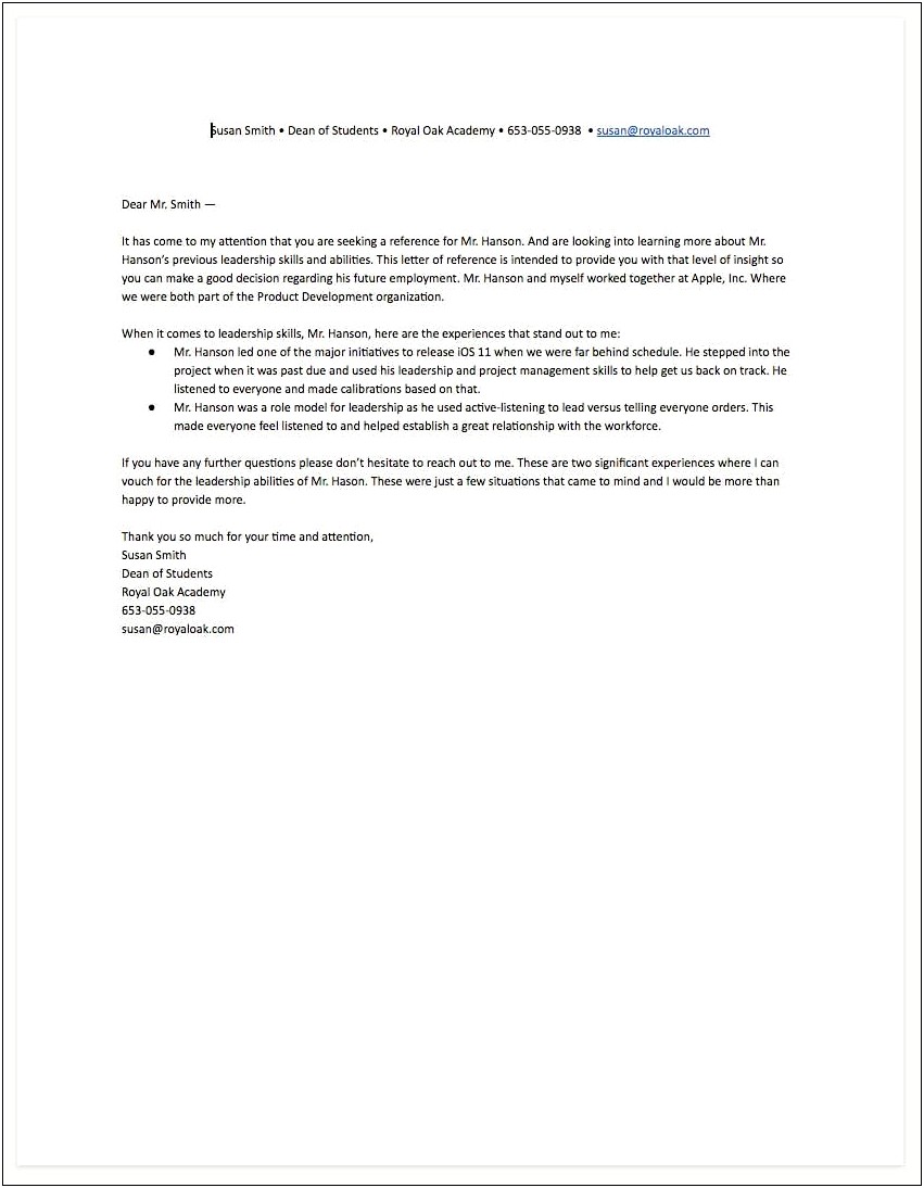 Rental Reference Letter From Friend Template