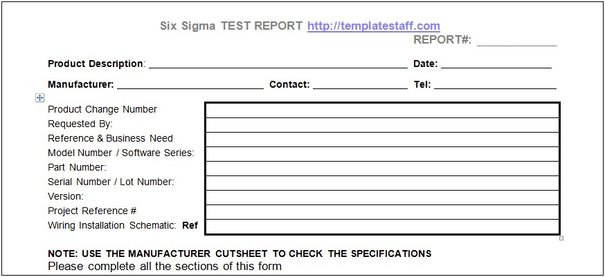 Report Template Microsfot Word With Sections