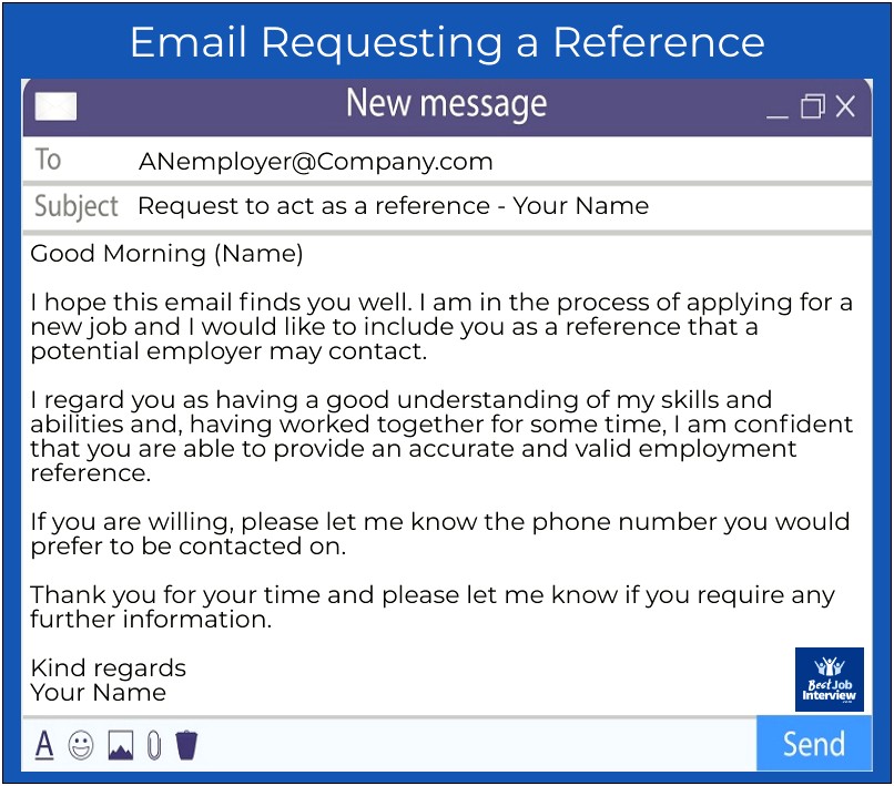 Request For Letter Of Reference Template