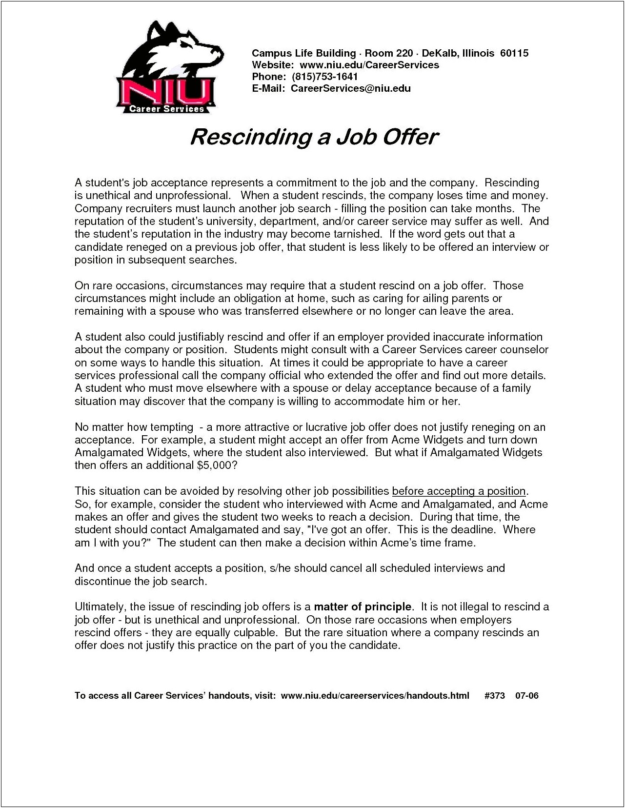 Rescinding A Job Offer Letter Template