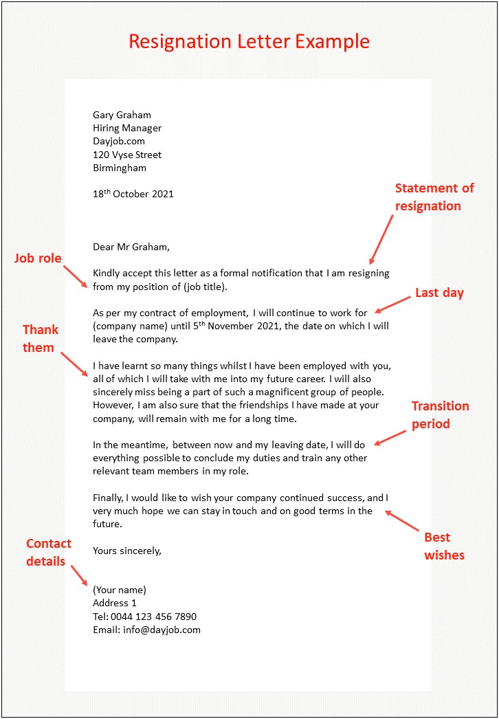 Resignation Letter Personal Reasons Immediate Template