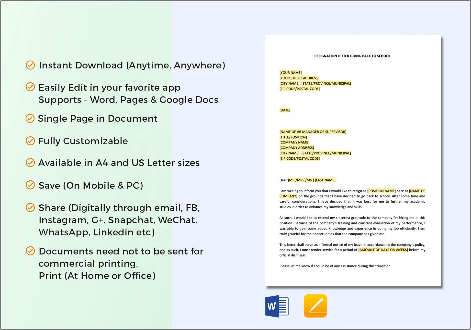 Resignation Letter Samples Templates Google Doc