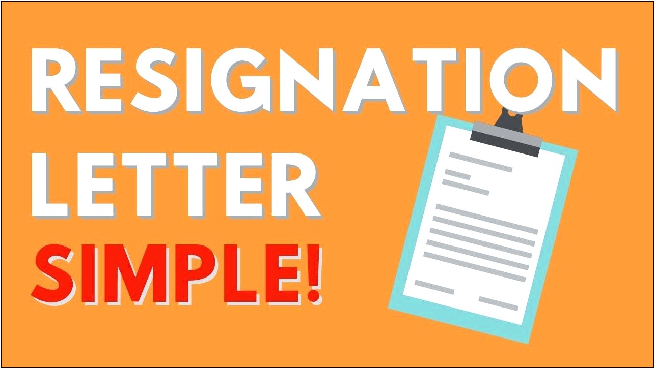 Resignation Letter Template Doc South Africa