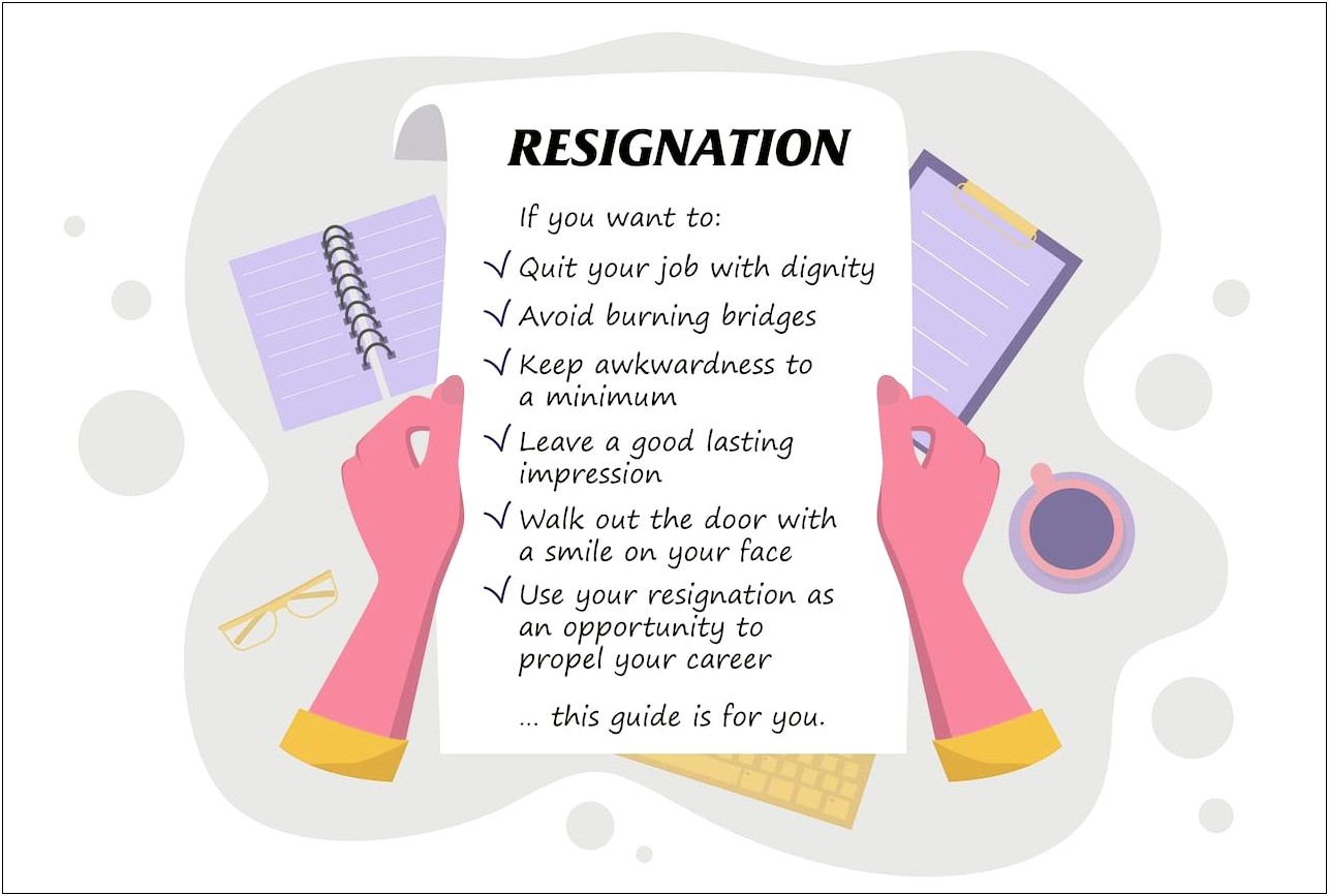 Resignation Letter Template One Week Notice