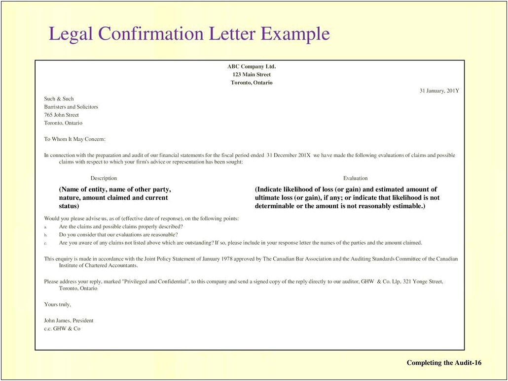 Response To Accounts Receivable Confirmation Letter Template