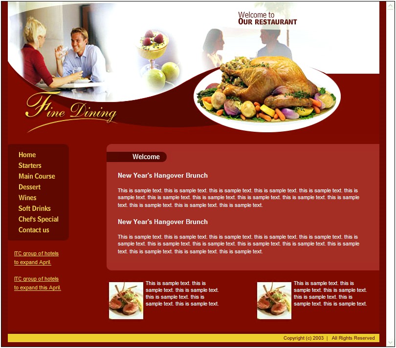 Restaurants Templates Free Download In Html