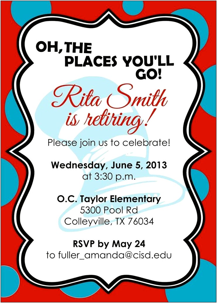 Retirement Party Flyer Template Word Funny