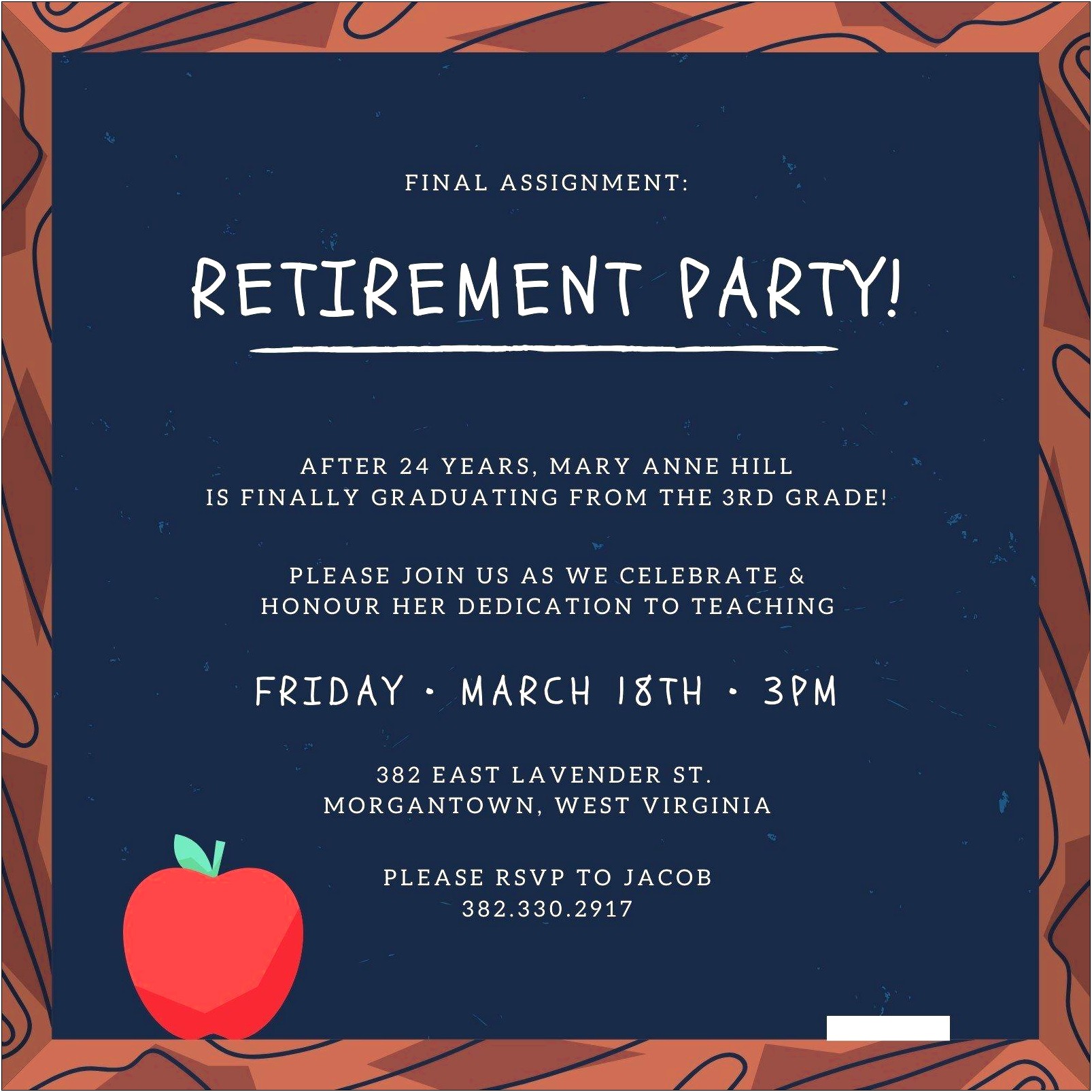 Retirement Party Invite Template Word Free