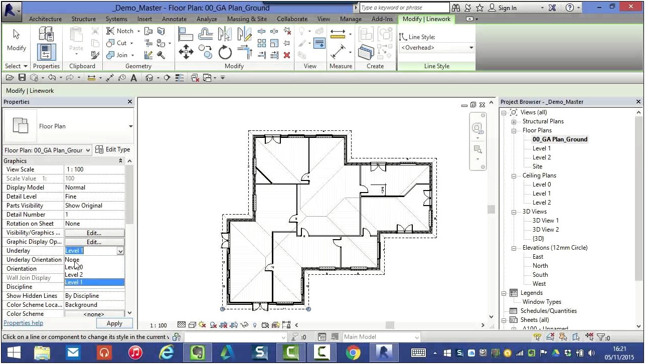 Revit View Template Shade Cut Plane