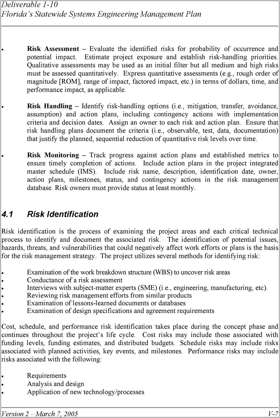 Risk Management Plan Template For Manufacturing