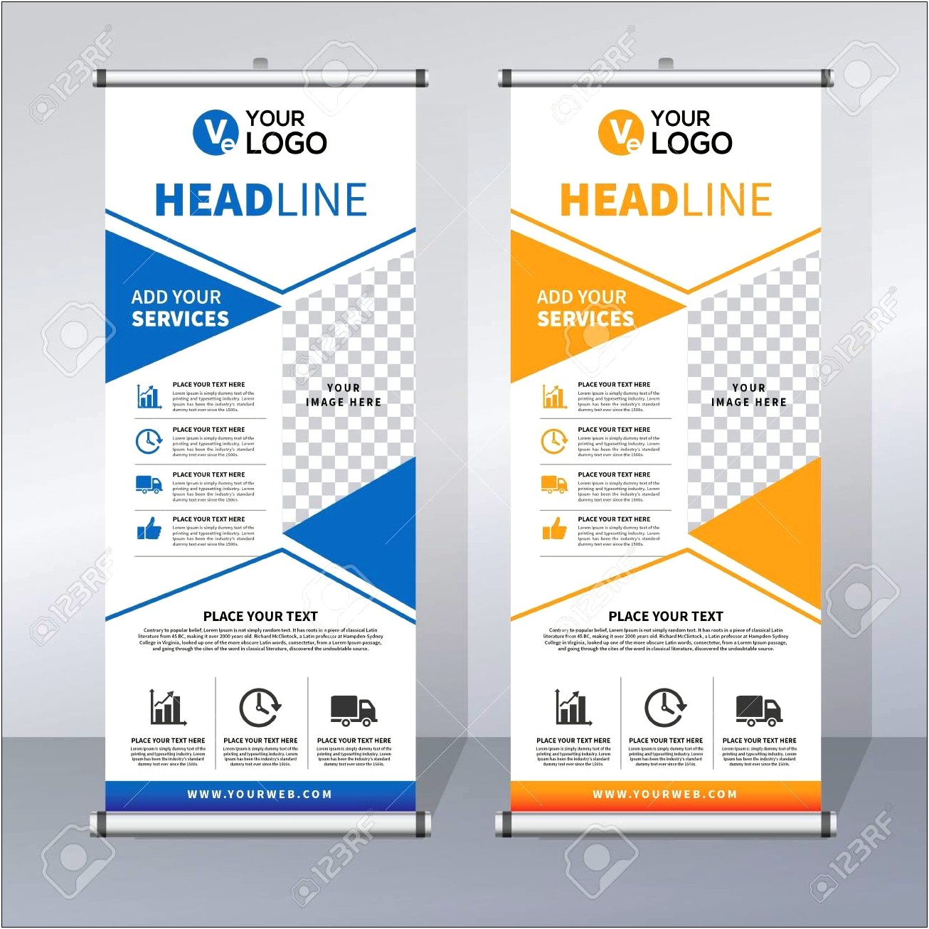 Roll Up Banner Design Template Word