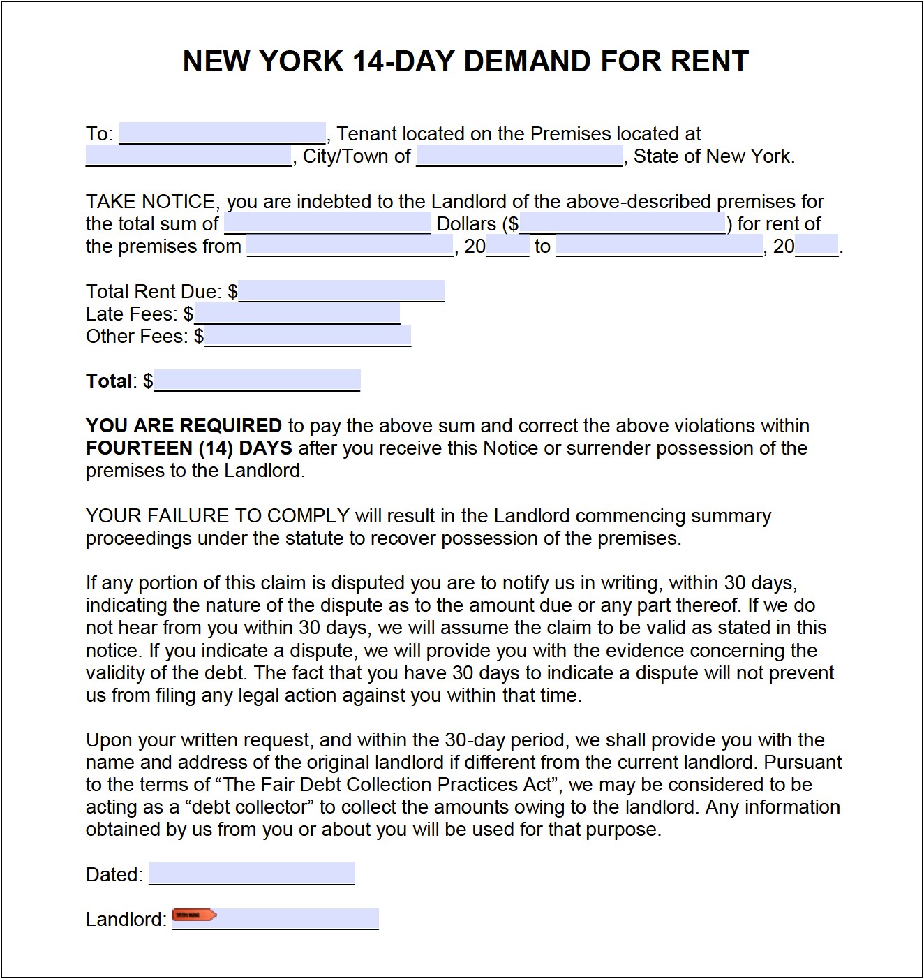 Roommate Eviction Letter Georgia Free Template