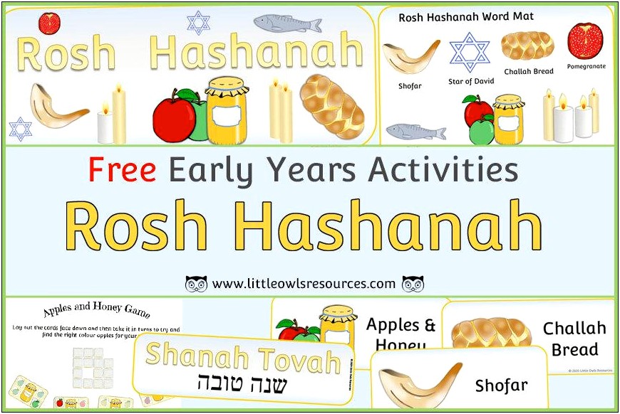 Rosh Hashanah Children's Service Template For Download