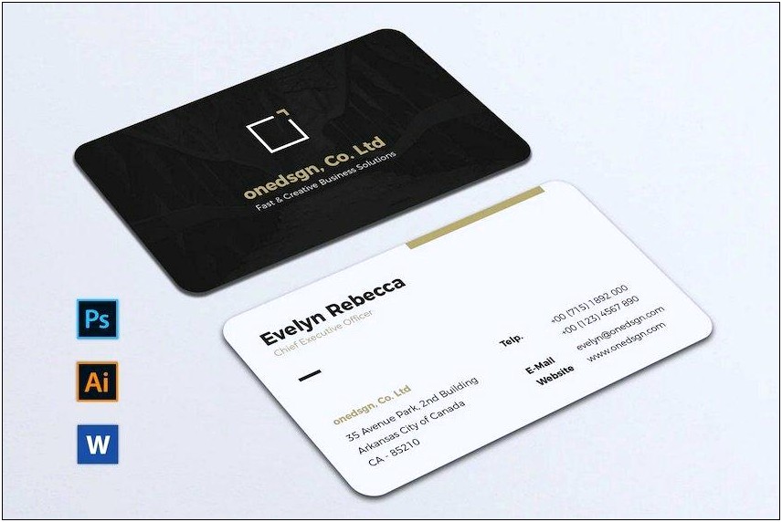 Royal Brites Business Cards Word Template