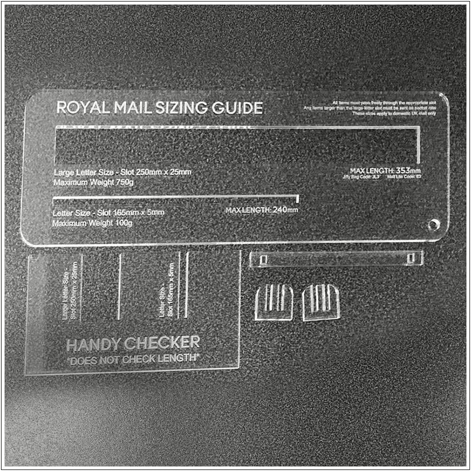 Royal Mail Letter Size Guide Template 2013