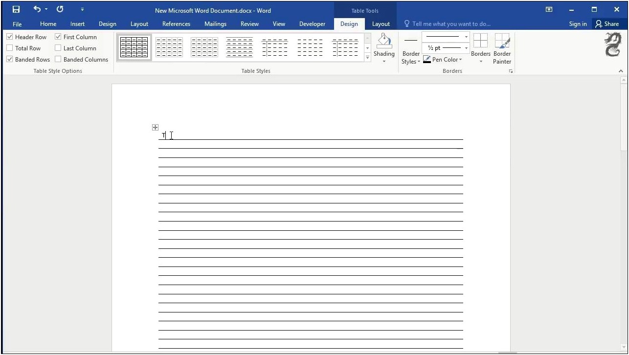 Ruled Paper Template For Microsoft Word