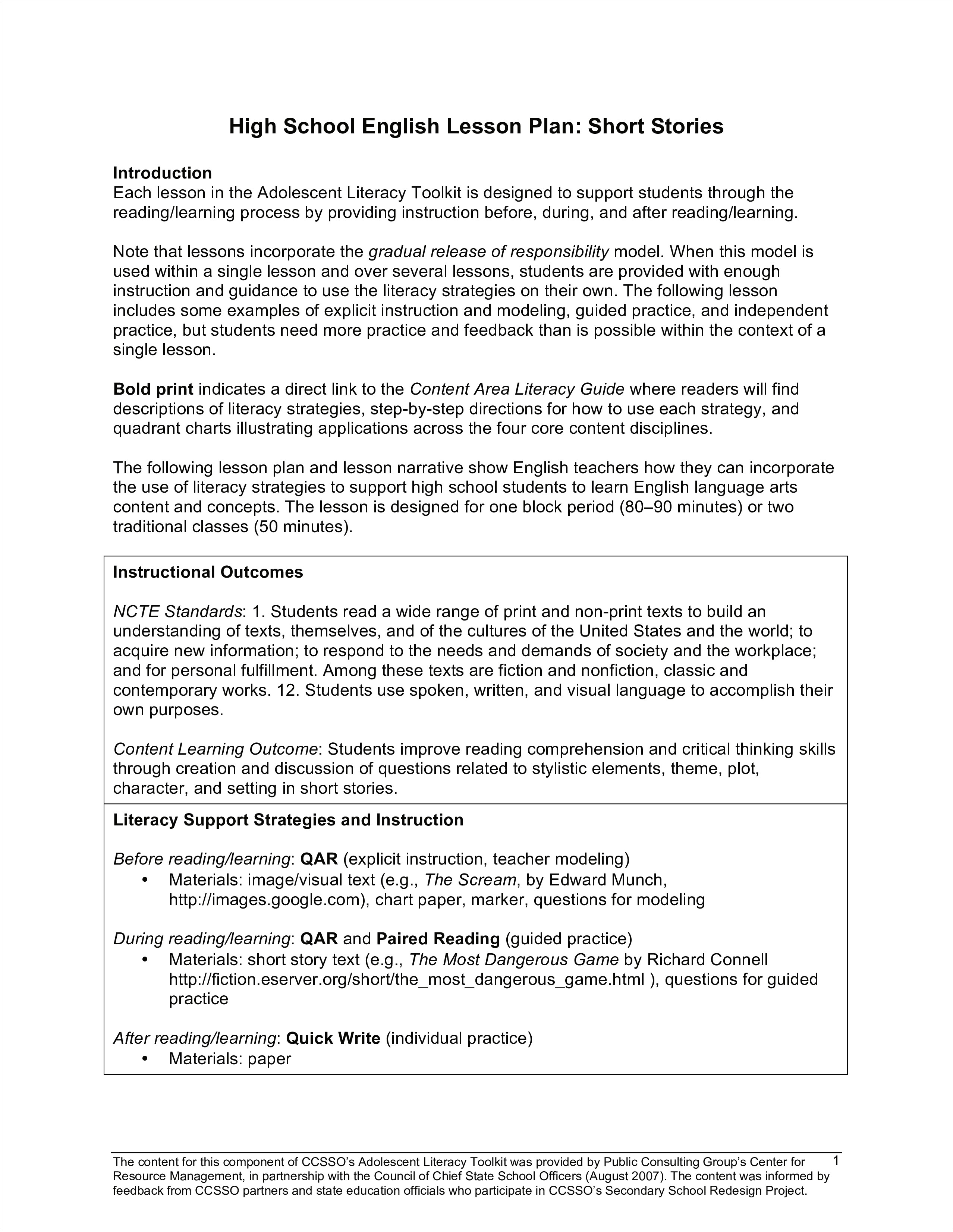 S.t.e.p Lesson Plan Template