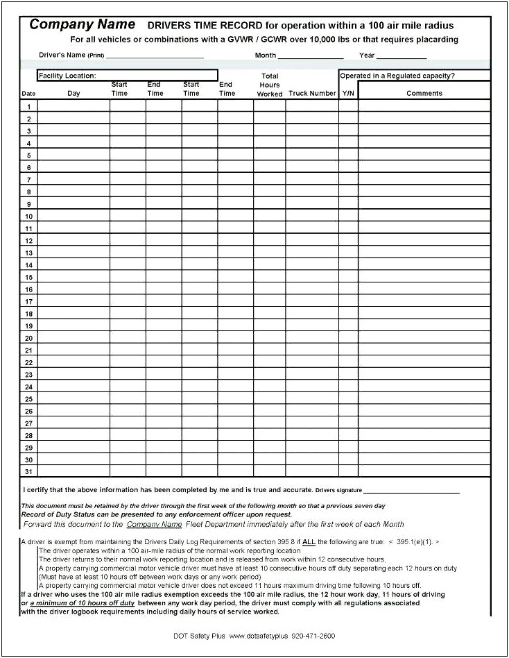 Safety Letter Template For Trucking Company