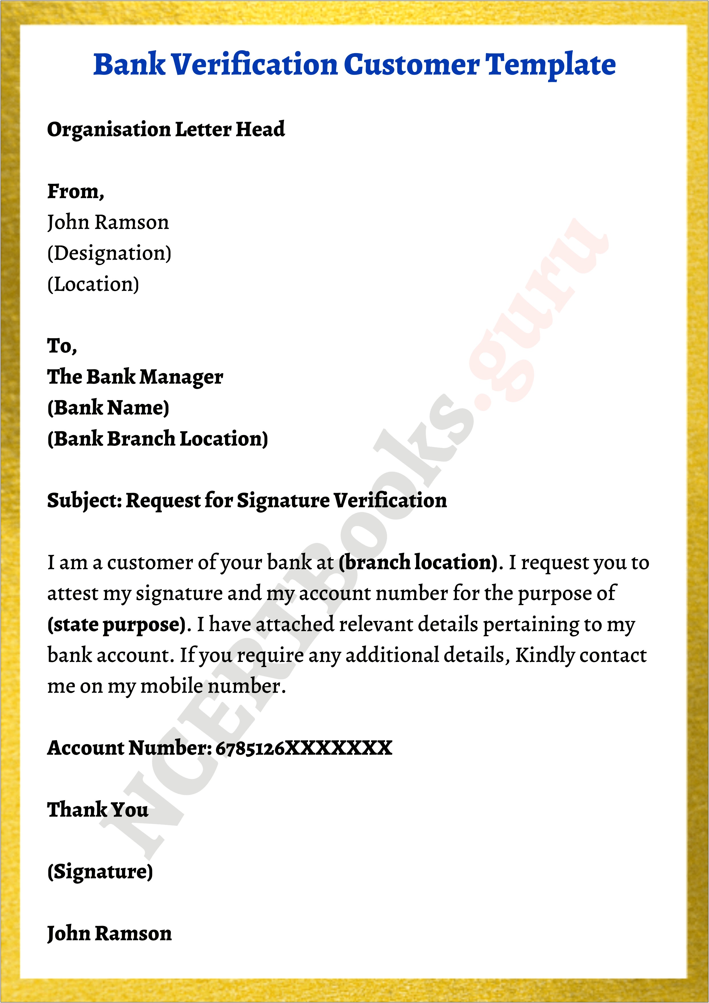 Salary Confirmation Letter For Bank Loan Template