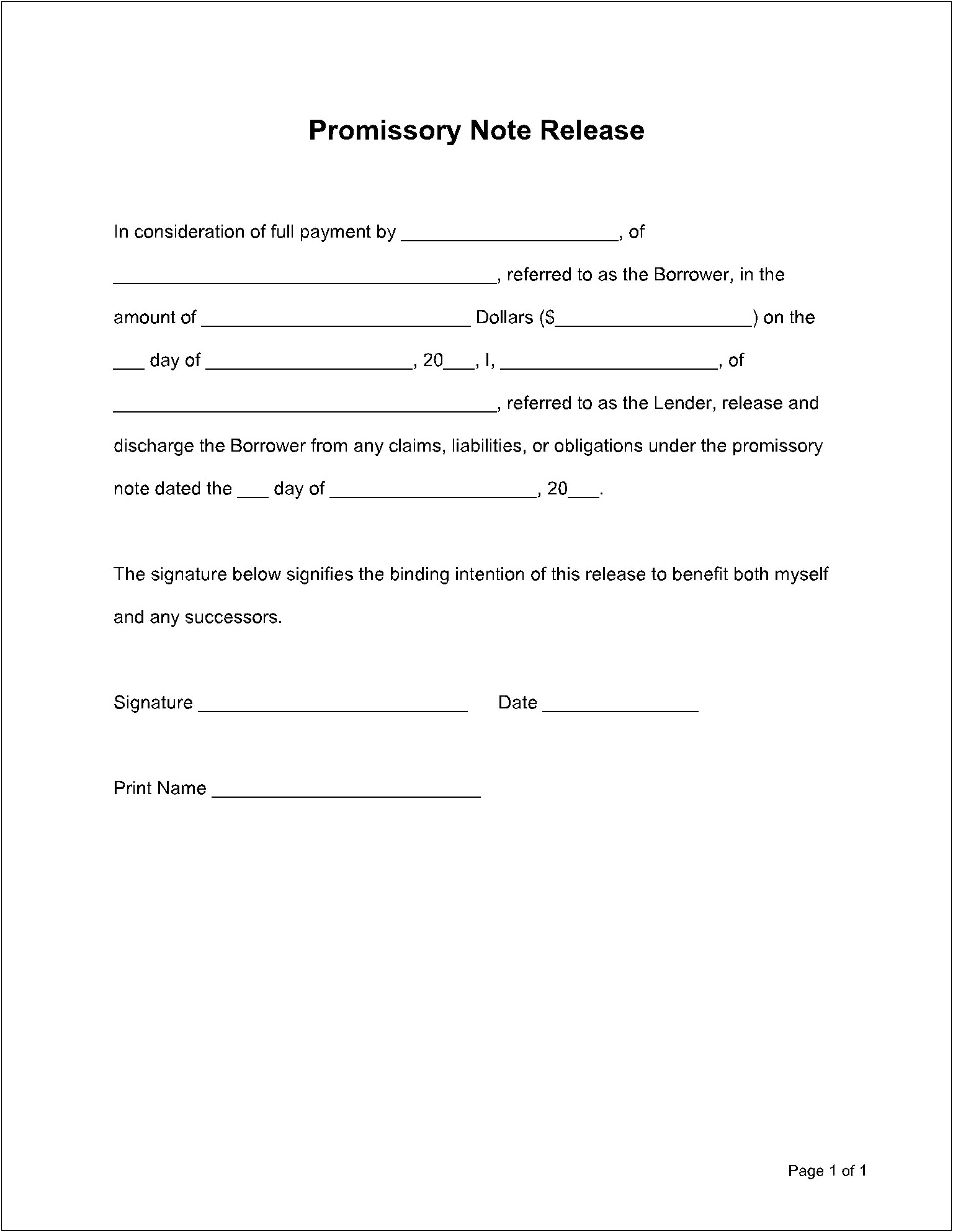 Sales Contract And Promissory Note Template Microsoft Word