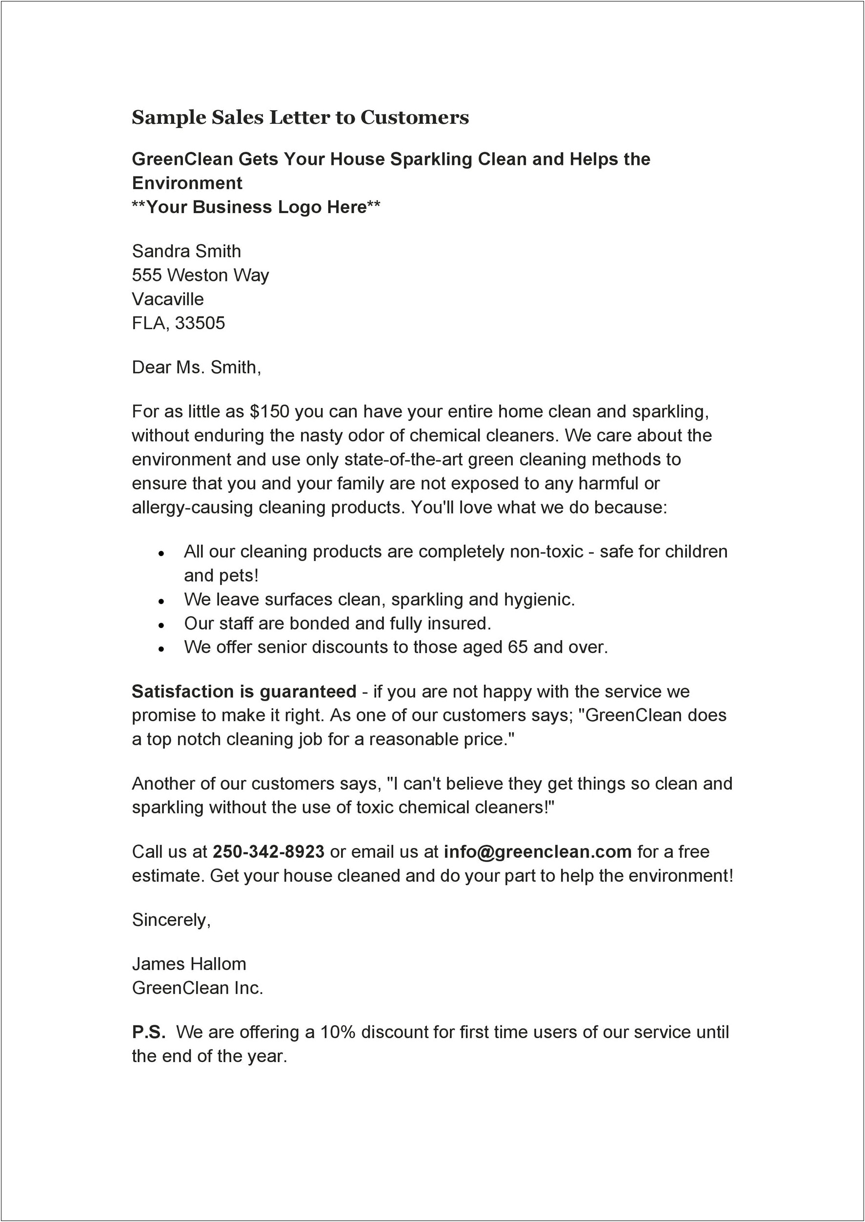 Sales Offer Letter Template Sales Offer Letter Template