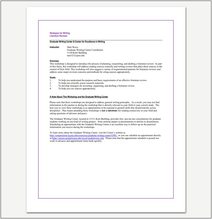 Sample Book Outline Template For Ms Word