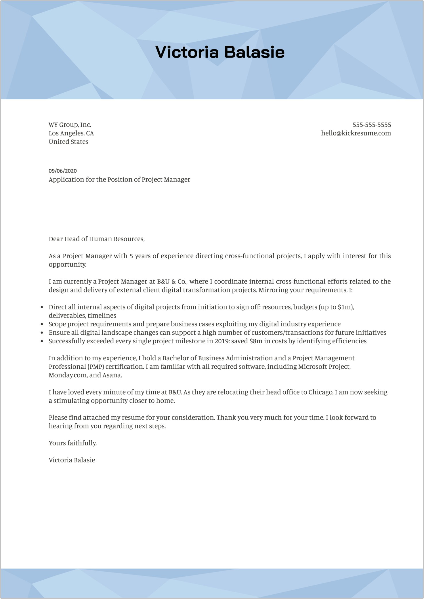 Sample Cover Letter For Internal Position Template